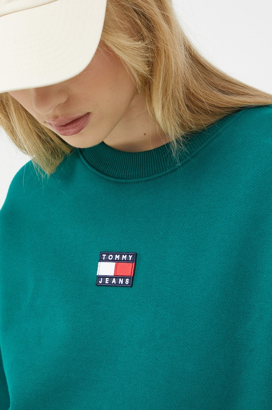 Tommy Jeans bluza bawełniana zielony DW0DW10402.9BYY