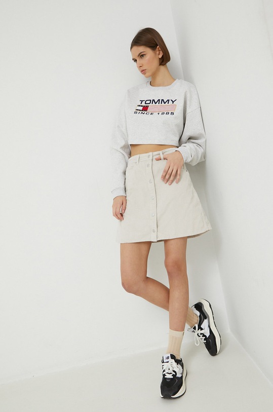 mikina Tommy Jeans DW0DW14801.9BYY šedá AW22