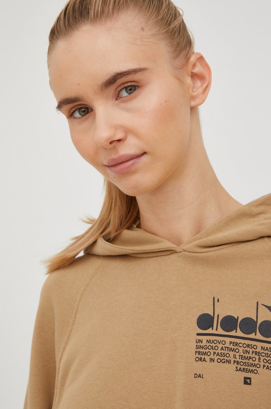 Памучен суичър Diadora бежов 502.179092