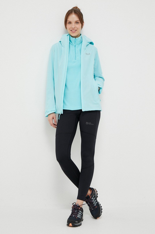 Jack Wolfskin bluza sportowa Taunus 1709532 turkusowy AW25