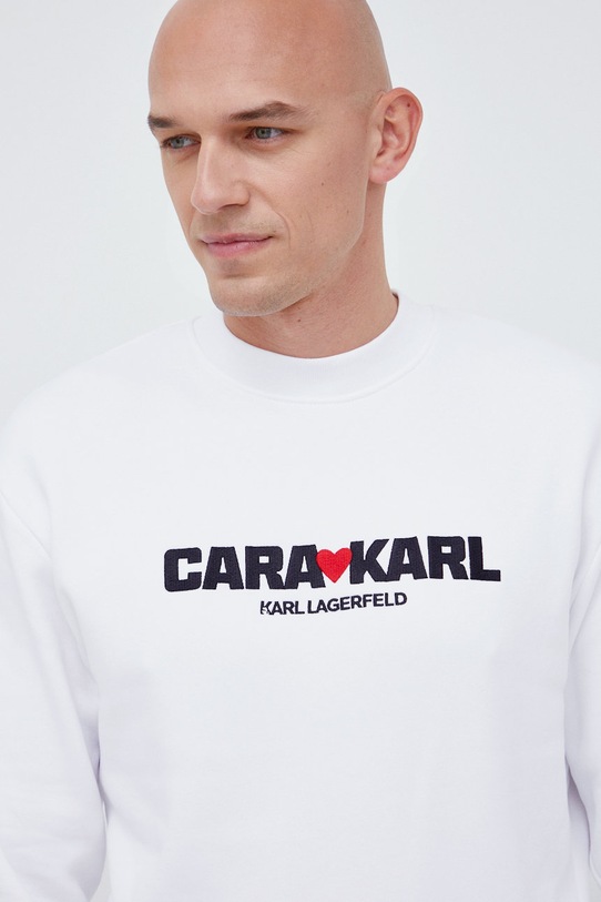 Mikina Karl Lagerfeld Karl Lagerfeld x Cara Delevingne bílá 226W1860