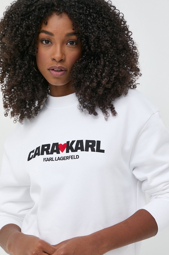 Mikina Karl Lagerfeld Karl Lagerfeld x Cara Delevingne 226W1860 bílá