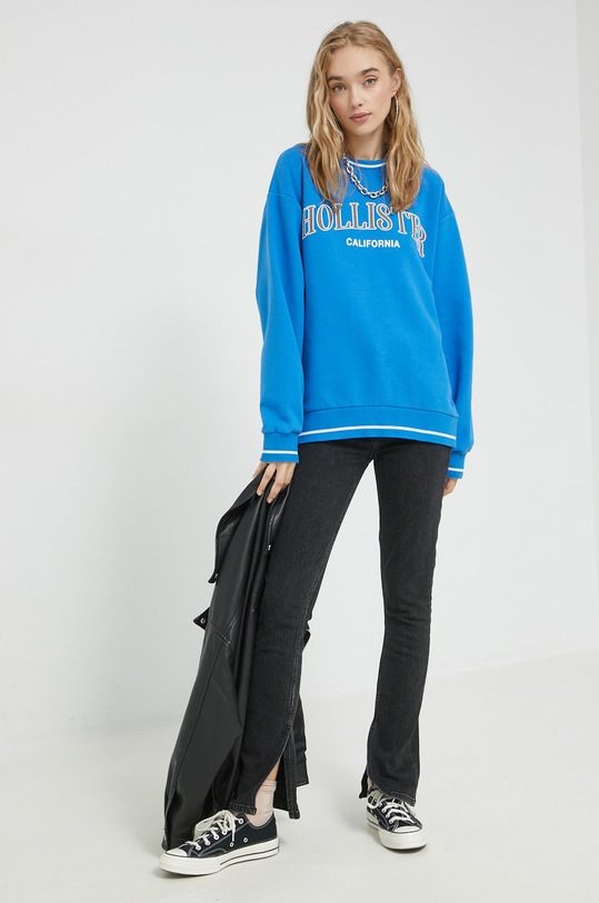 Hollister Co. bluza KI352.2094.221 albastru AW22