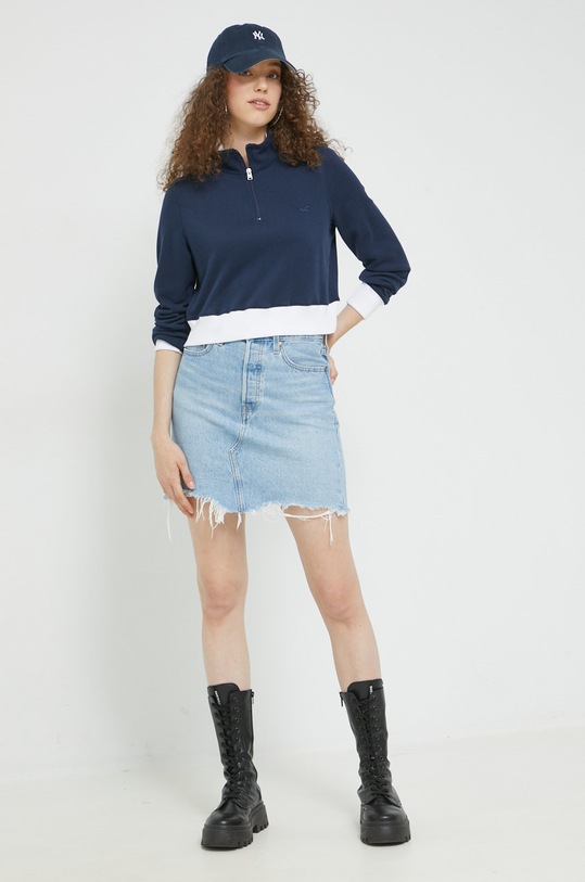 Dukserica Hollister Co. KI352.2382.200 mornarsko plava AW22