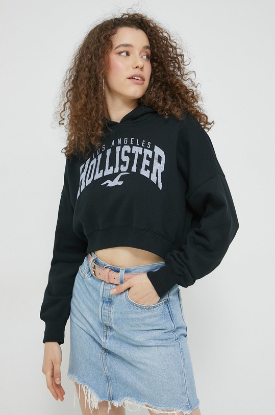 Mikina Hollister Co. s kapucí černá KI352.2395.900