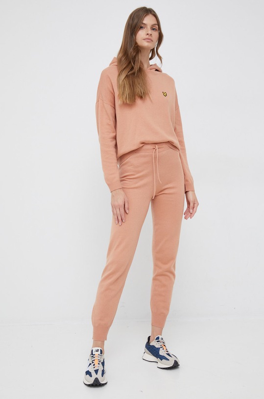 Lyle & Scott pulover din amestec de lana KNW1702V.W795 portocaliu AW22