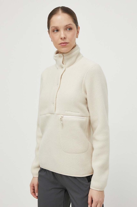 Peak Performance bluza sportowa bez kaptura beżowy G78130