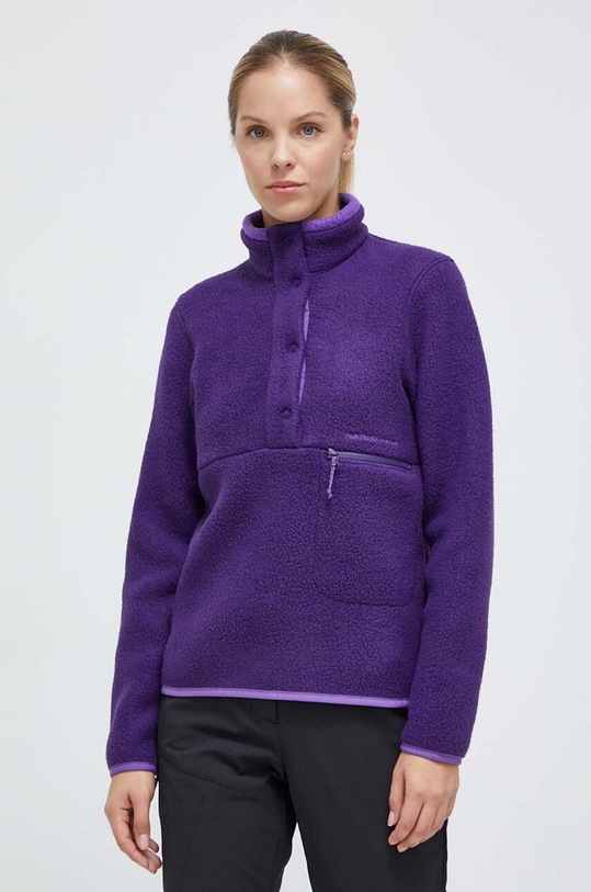 Sportska dukserica Peak Performance bez uzorka ljubičasta G78130