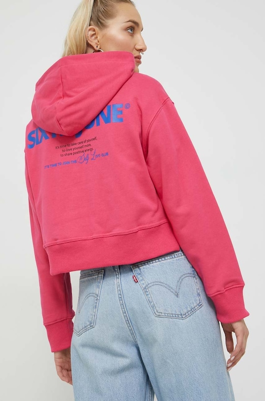 Sixth June bluza z kapturem różowy 33626