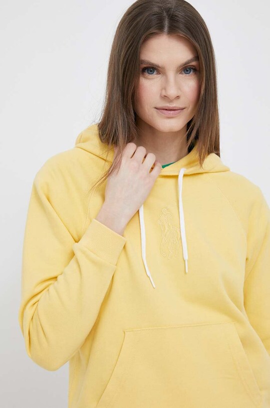 Βαμβακερή μπλούζα Polo Ralph Lauren κίτρινο 211872989004