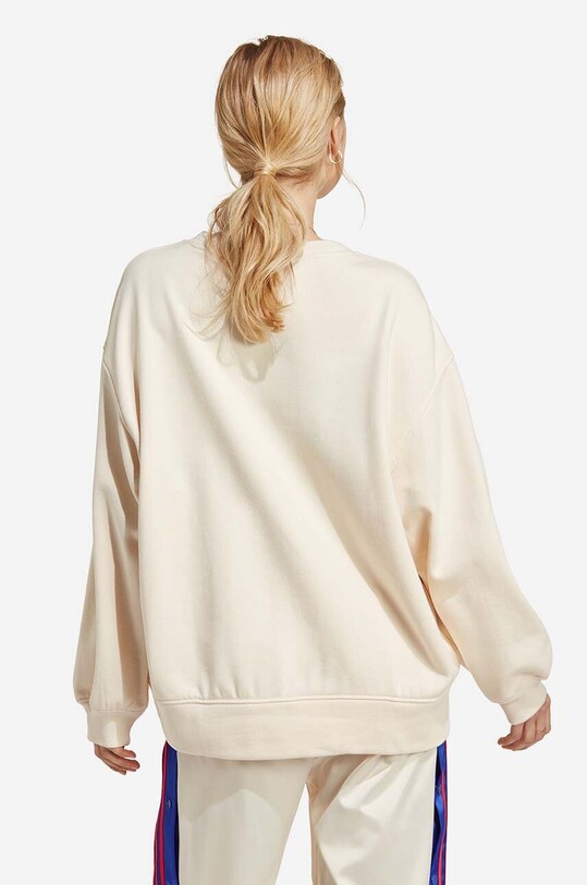 Odzież adidas Originals bluza bawełniana IC4977 beżowy
