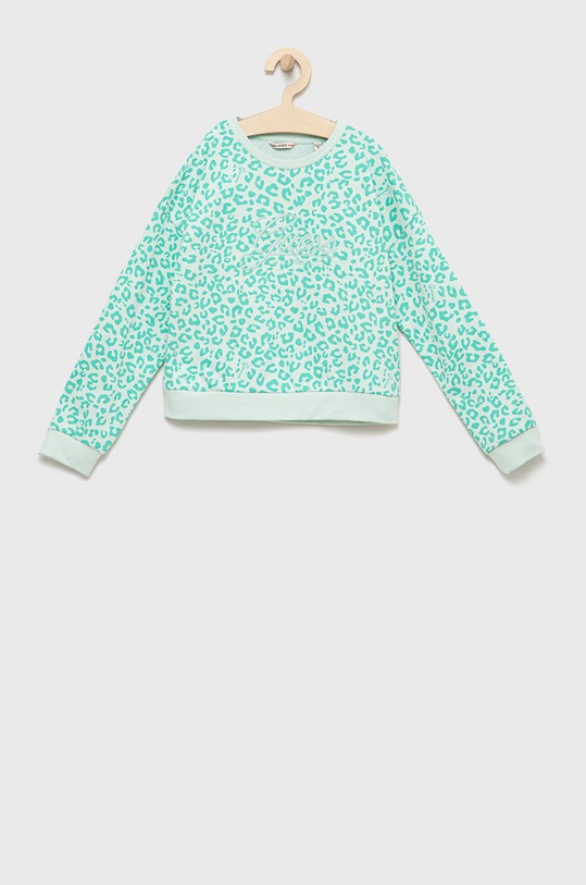 Guess bluza bawełniana dziecięca wzorzyste zielony J2YQ00.KA6R3