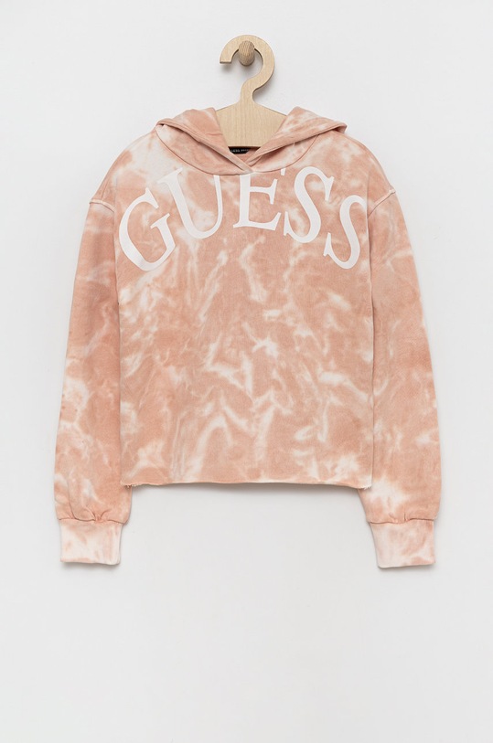 Guess bluza bawełniana dziecięca nadruk pomarańczowy J2YQ22.K9YI1