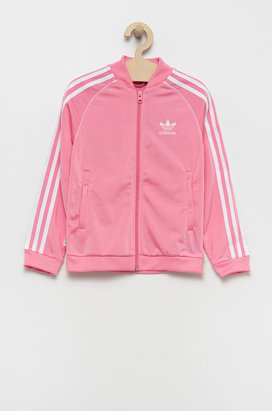 Dětská mikina adidas Originals bez kapuce růžová HK0299