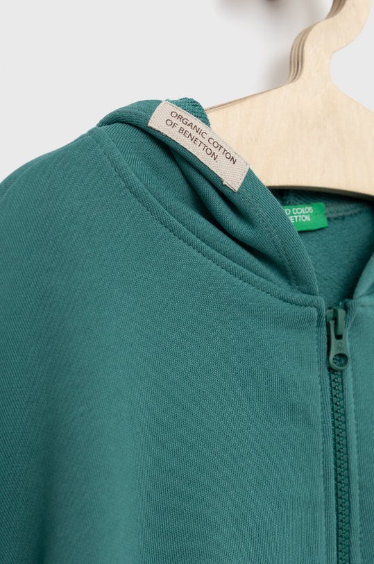 Dziewczynka United Colors of Benetton bluza bawełniana dziecięca 3QLAC500Y.G zielony