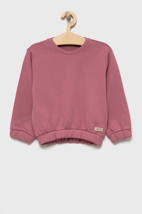 United Colors of Benetton bluza bawełniana dziecięca bawełna fioletowy 3QLAG104L.P