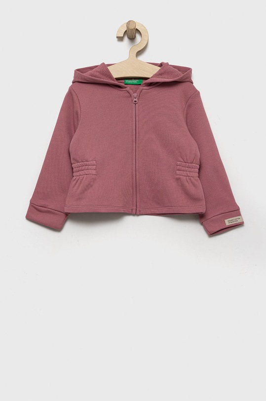 United Colors of Benetton bluza bawełniana dziecięca bawełna fioletowy 3QLAG500X.P