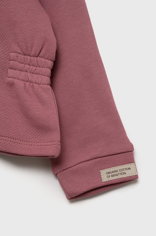United Colors of Benetton bluza bawełniana dziecięca 3QLAG500X.P fioletowy AW22