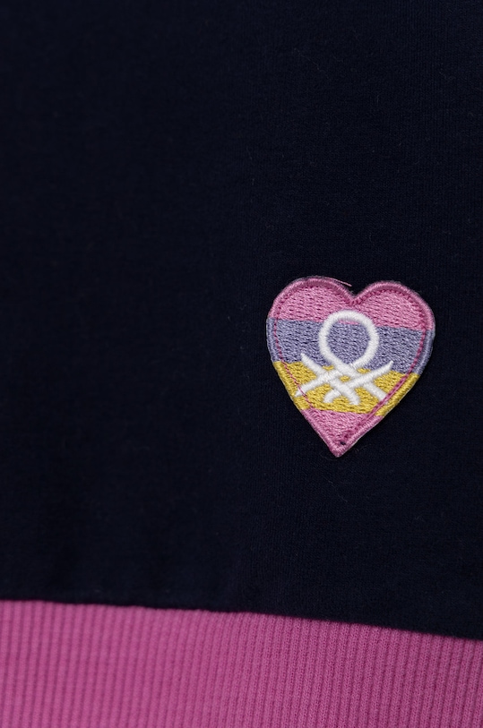 DÍVKA Dětská mikina United Colors of Benetton 3GNSG104Y.P námořnická modř