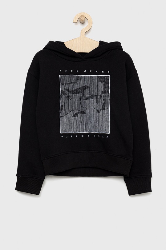 Pepe Jeans bluza dziecięca Etlyne aplikacja czarny PG581263.999
