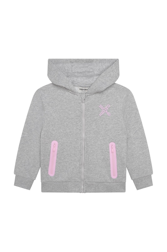 Παιδική βαμβακερή μπλούζα Kenzo Kids K15588 γκρί AW22