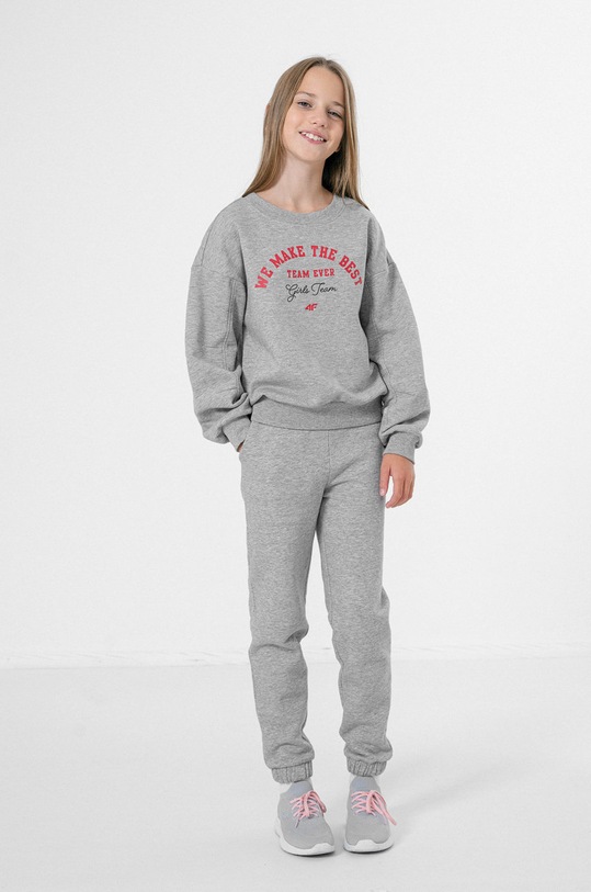 4F bluza dziecięca HJZ22.JBLD005 szary AW22