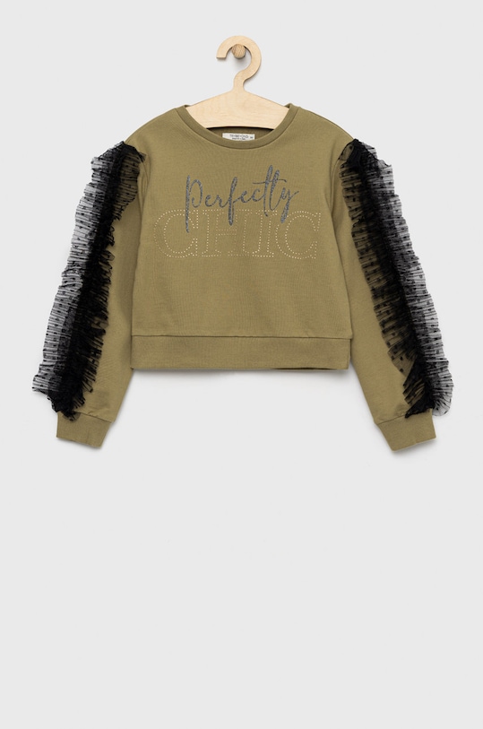 Birba&Trybeyond hanorac de bumbac pentru copii 999.56934.00. verde AW22