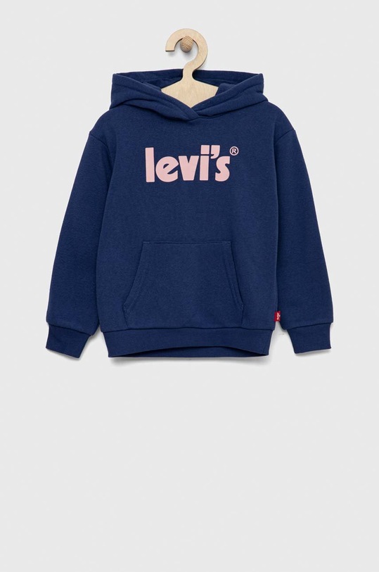 Levi's bluza dziecięca z kapturem granatowy 3EF958.