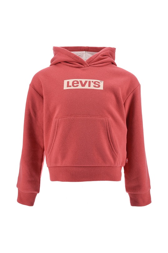 Levi's bluza dziecięca z kapturem czerwony 4EF634.