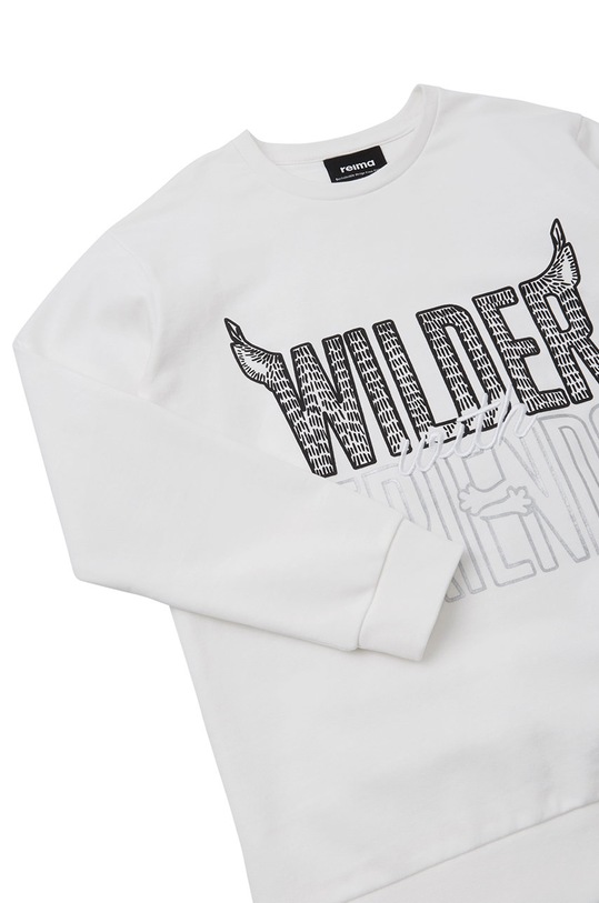 CHLAPEC Dětská bavlněná mikina Reima 5200113A bílá