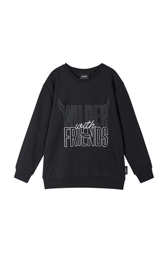 Detská bavlnená mikina Reima 5200113A čierna AW22