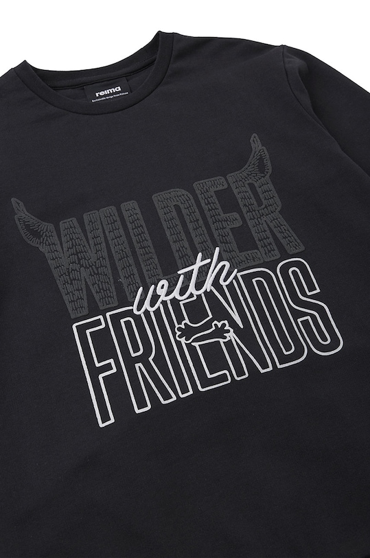 Detská bavlnená mikina Reima 5200113A čierna