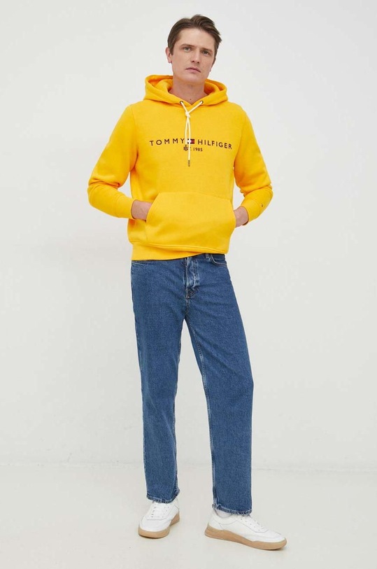 Tommy Hilfiger bluza MW0MW11599.9BYY pomarańczowy AW22