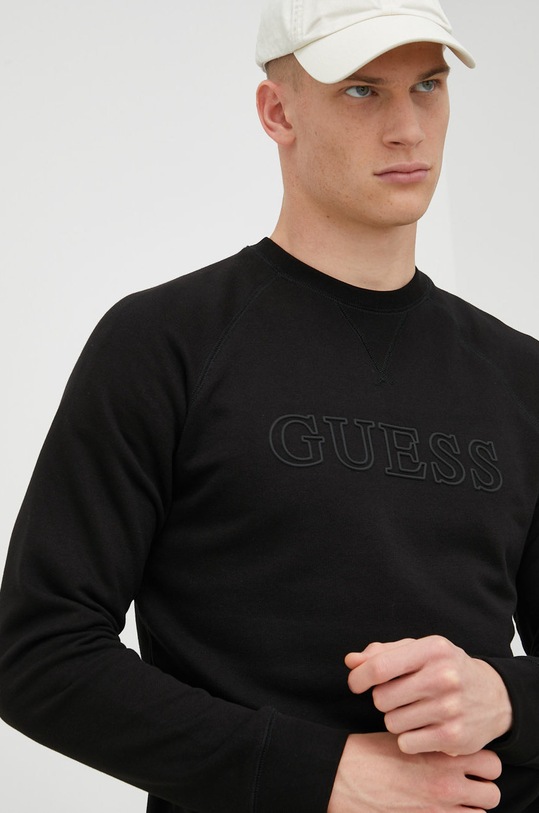 Guess bluza ALDWIN aplikacja czarny Z2YQ27.KAIJ1