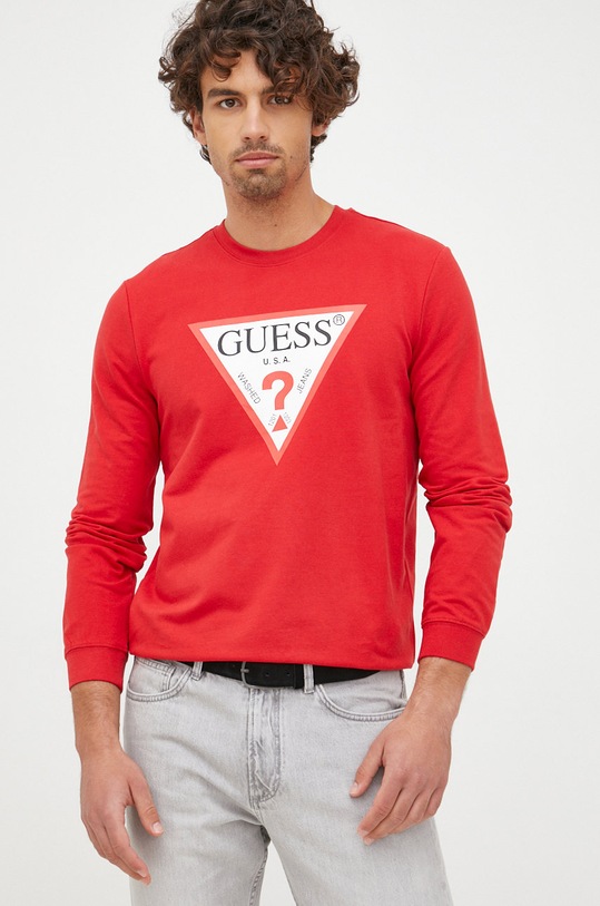 Guess bluza z elastanem czerwony M2YQ37.K6ZS1