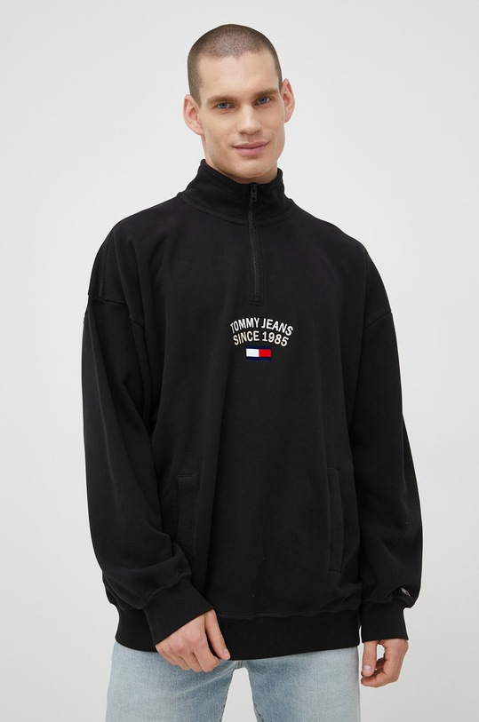 Tommy Jeans bluza bawełniana DM0DM14340.9BYY DM0DM14340.9BYY czarny AW22