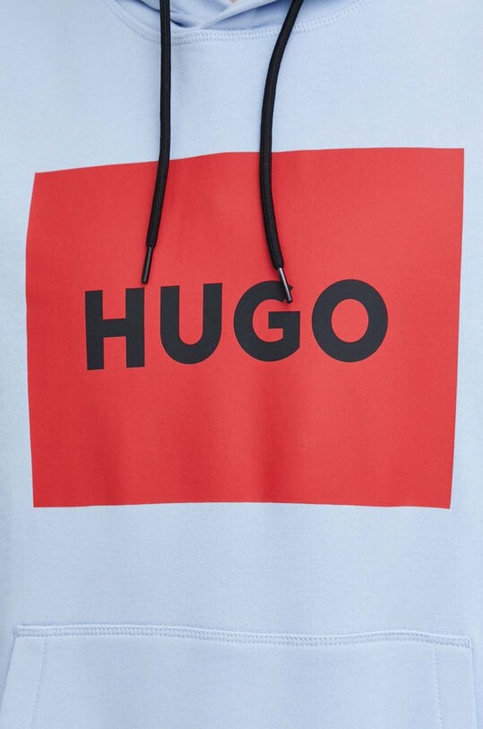 HUGO bluza bawełniana 50473168 niebieski