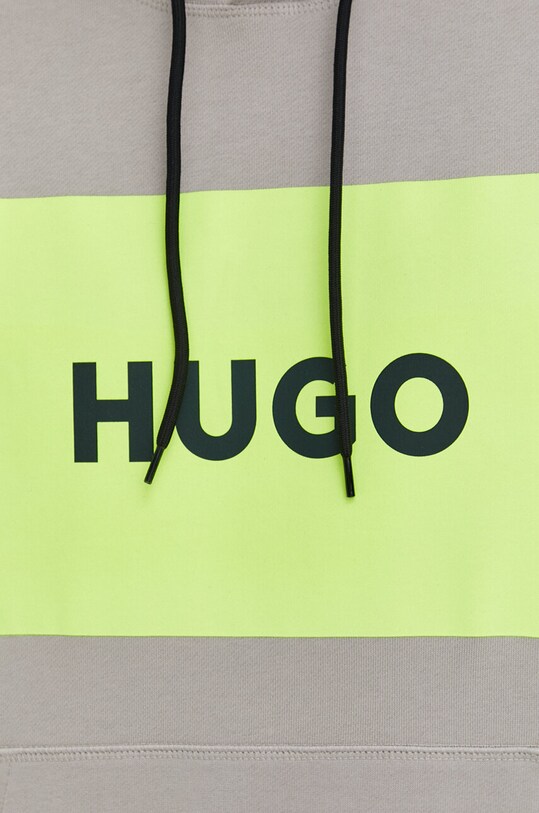Хлопковая кофта HUGO 50473168 бежевый