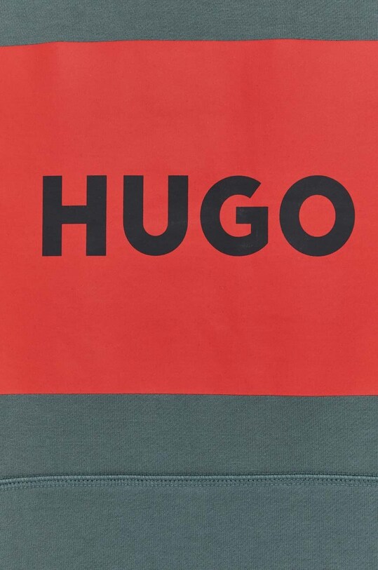 Хлопковая кофта HUGO 50473168 зелёный