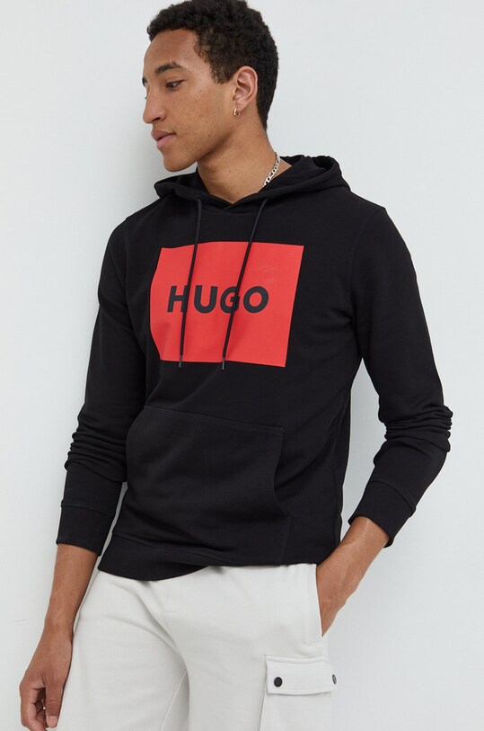 Oblečení Bavlněná mikina HUGO 50473168 černá