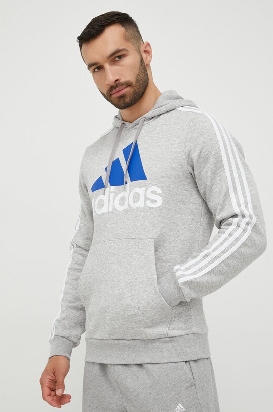 adidas bluza z kapturem szary GV5249