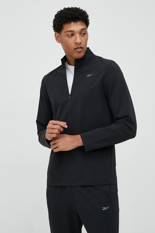 Reebok mânecă lungă de antrenament Performance uni negru HG6731