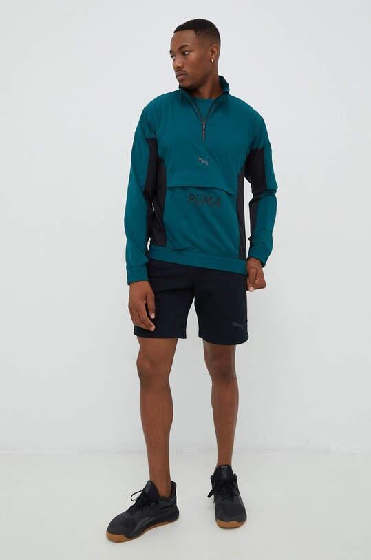 Tréningová bunda Puma 522129 tyrkysová AW22
