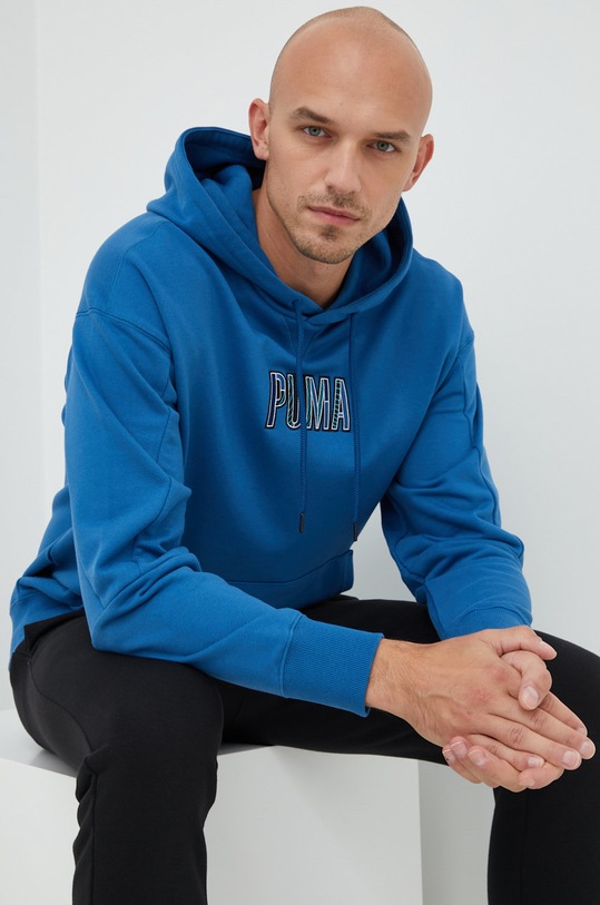 Puma melegítő felső aplikációval kék 535661