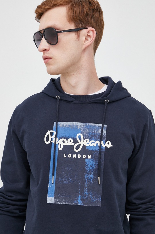 Bavlnená mikina Pepe Jeans tmavomodrá PM582233.594