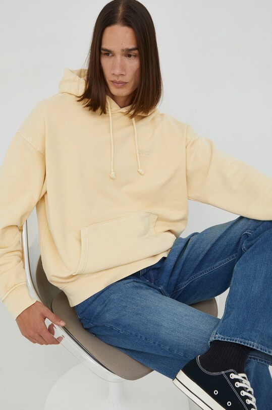 Βαμβακερή μπλούζα Levi's βαμβάκι κίτρινο A0747.0029