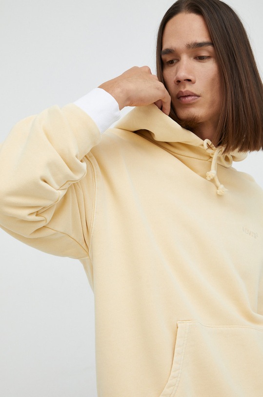 Βαμβακερή μπλούζα Levi's A0747.0029 κίτρινο