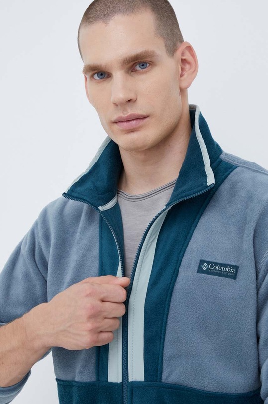 Columbia bluză M Back Bowl FZ Fleece cu modele turcoaz 1872794