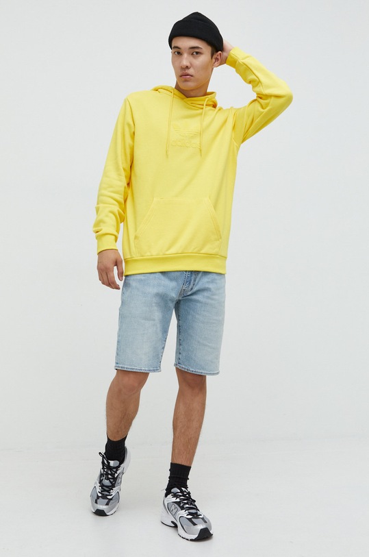 Памучен суичър adidas Originals HK2791 жълт AW22