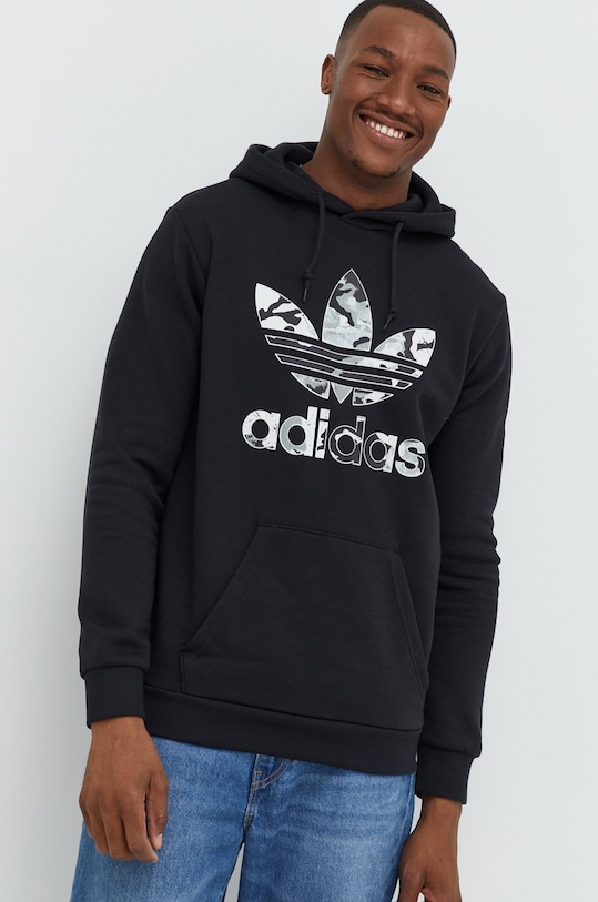 adidas Originals bluza z kapturem czarny HK2803